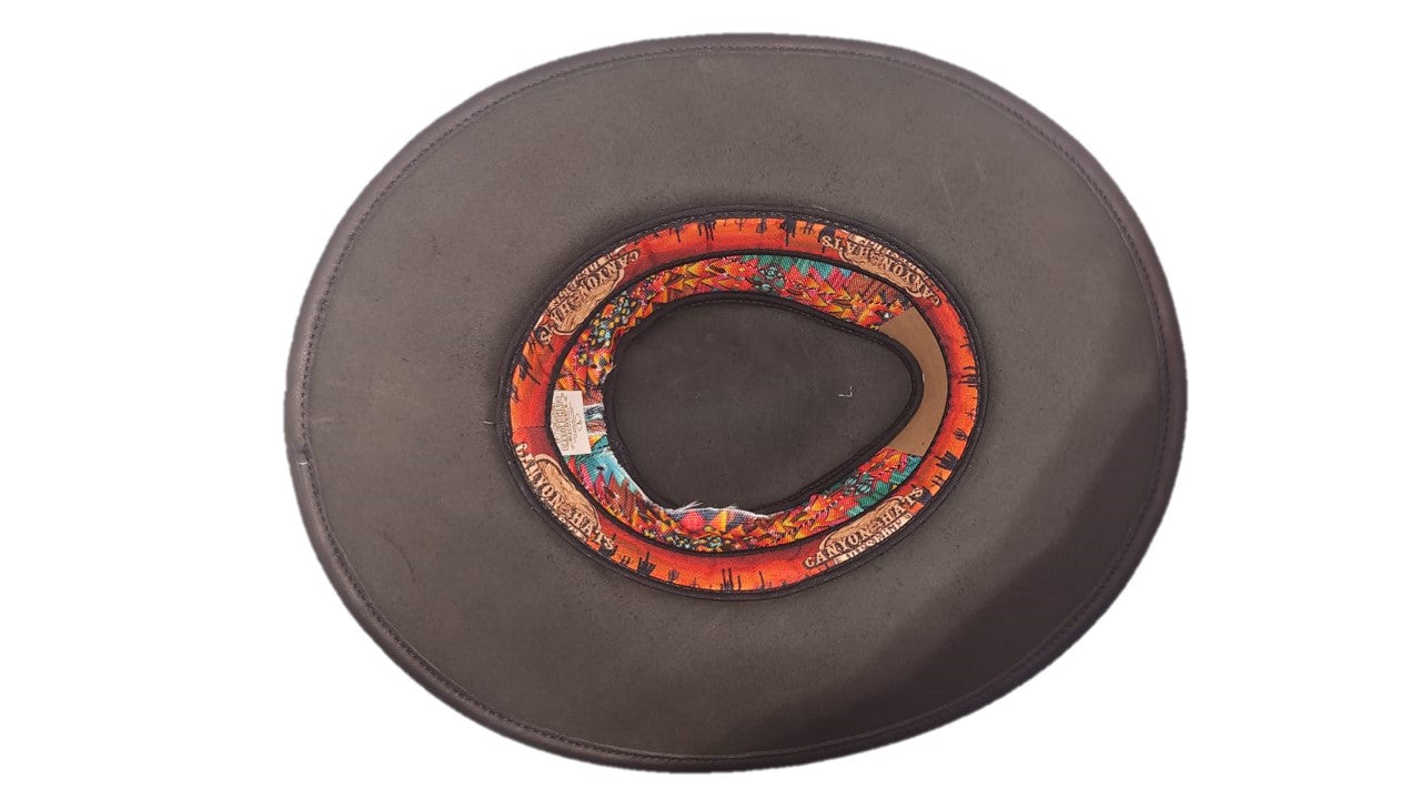 NAVAJO | Sombrero Vaquero De Piel Tribu Con Trenza