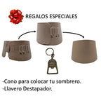 SANTANA | Sombrero Australiano De Piel Con Malla Comodo Y Transpirable