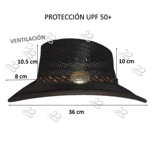 DAKOTA | Sombrero Australiano De Malla Transpirable Con Trenza