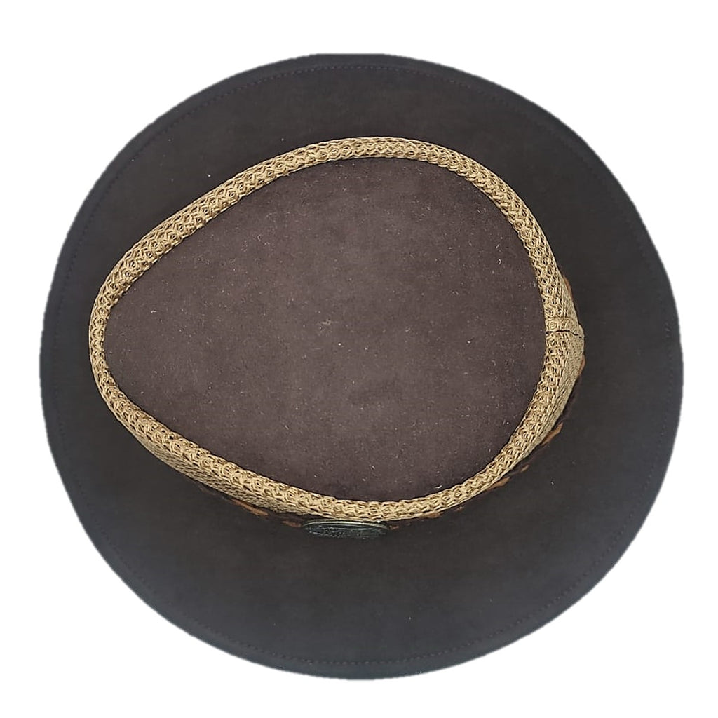 WYOMING | Sombrero Australiano De Malla Ligero Y Transpirable Con Trenza Bicolor