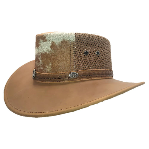 CEBU | Sombrero Vaquero De Piel, Pelo Vaca, Malla Transpirable