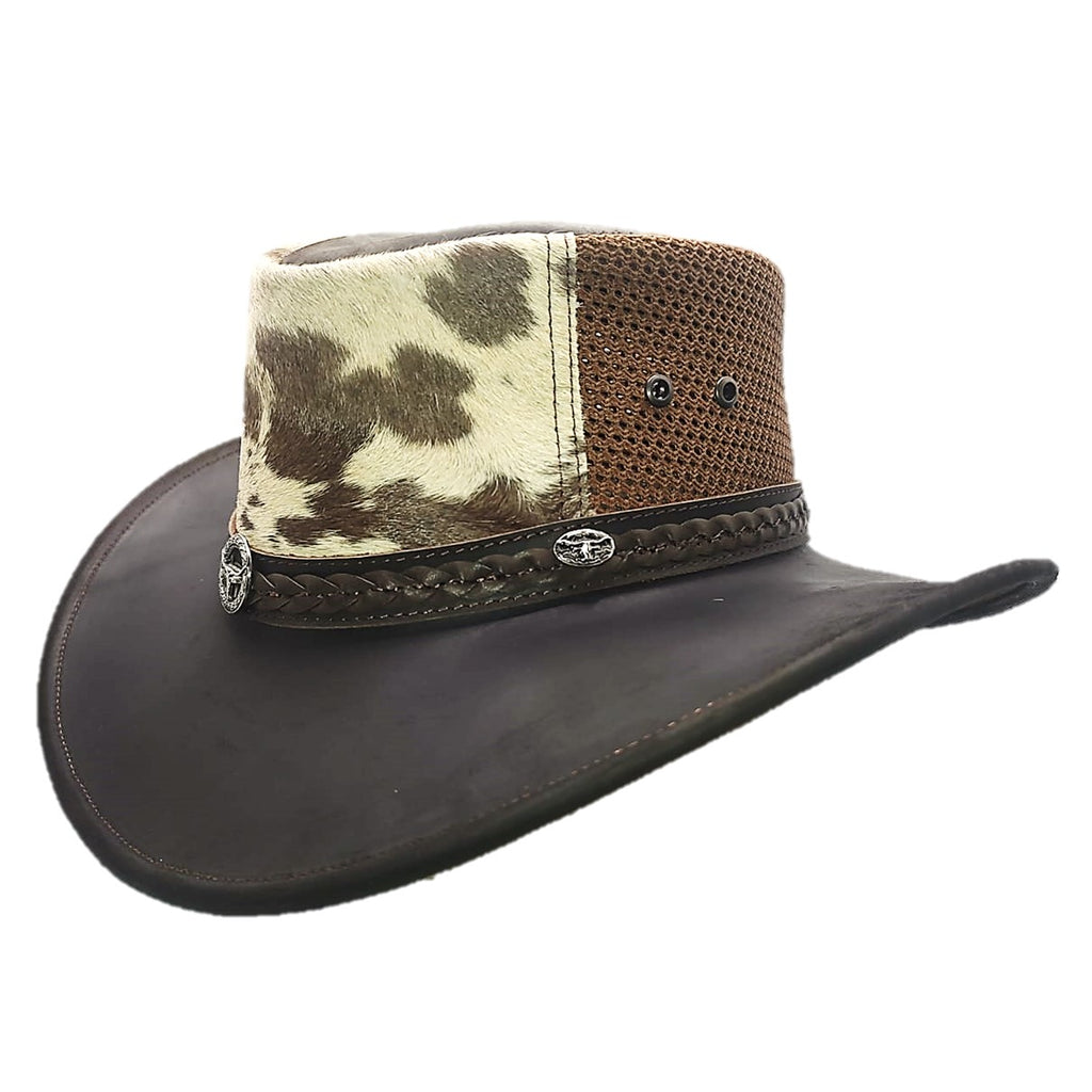 CEBU | Sombrero Vaquero De Piel, Pelo Vaca, Malla Transpirable