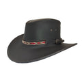 RENO | Sombrero Australiano De Piel Toquilla Rombos Con Hebilla