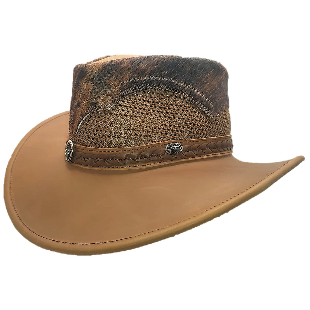 SIMMENTAL | Sombrero Vaquero De Piel, Pelo De Vaca Y Malla Transpirable