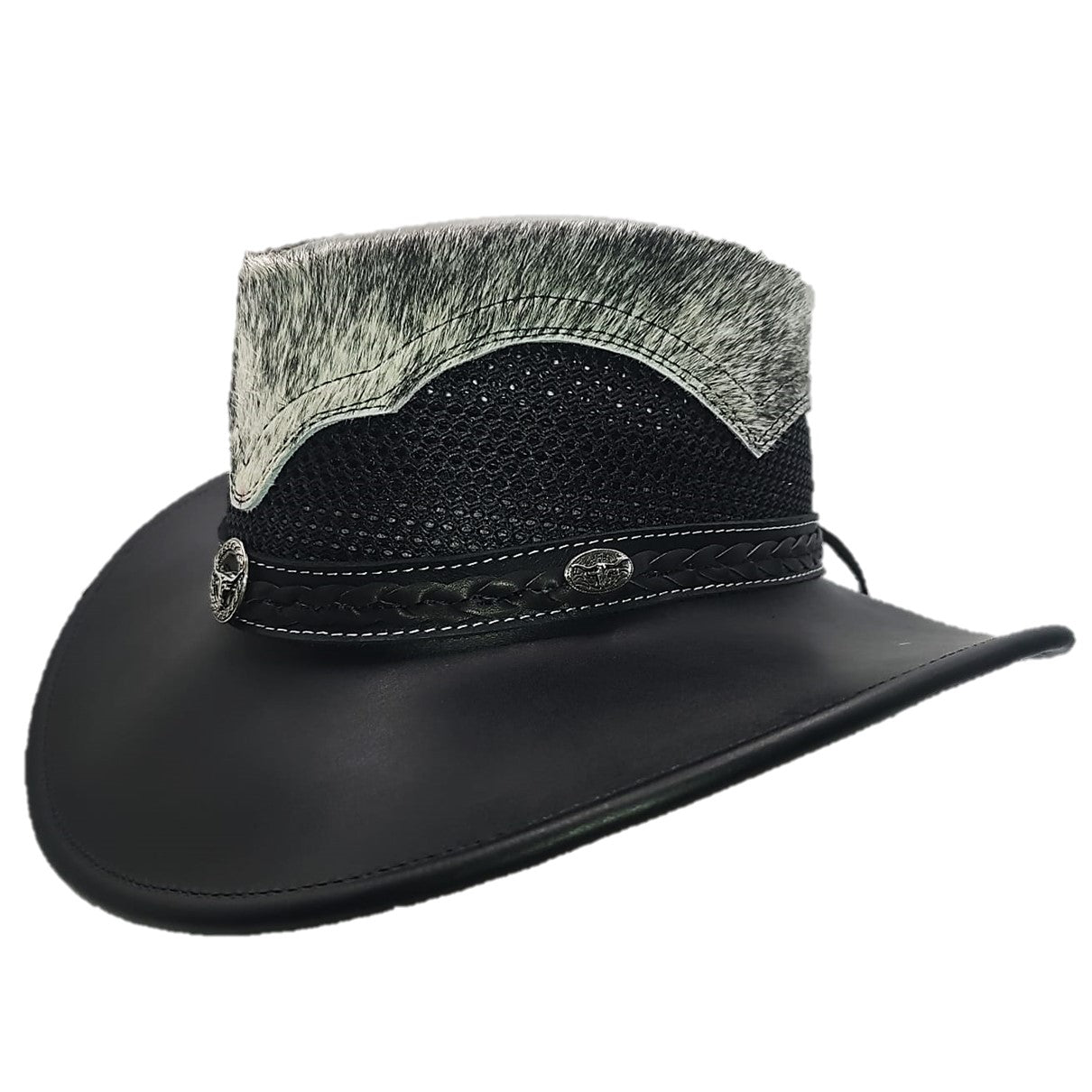 SIMMENTAL | Sombrero Vaquero De Piel, Pelo De Vaca Y Malla Transpirable