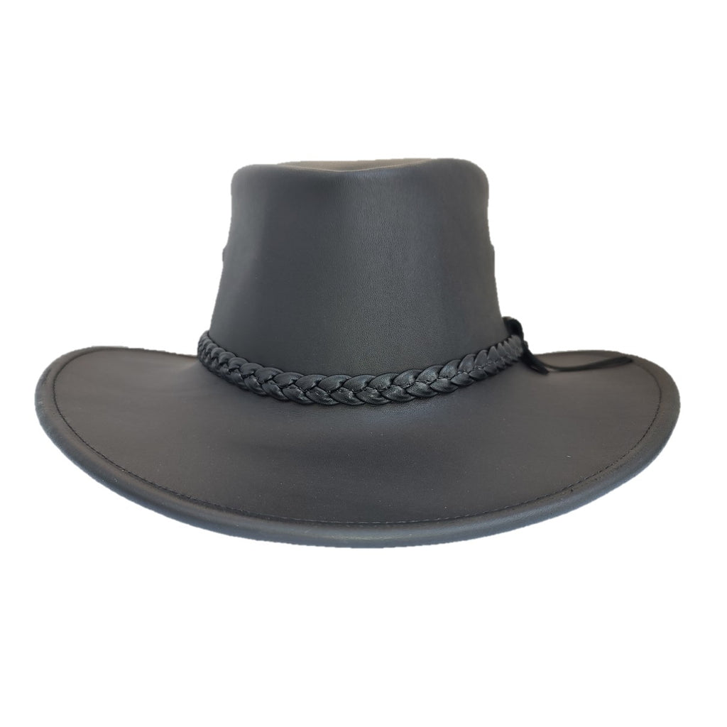 Santa Fe | Sombrero Australiano De Piel Con Trenza