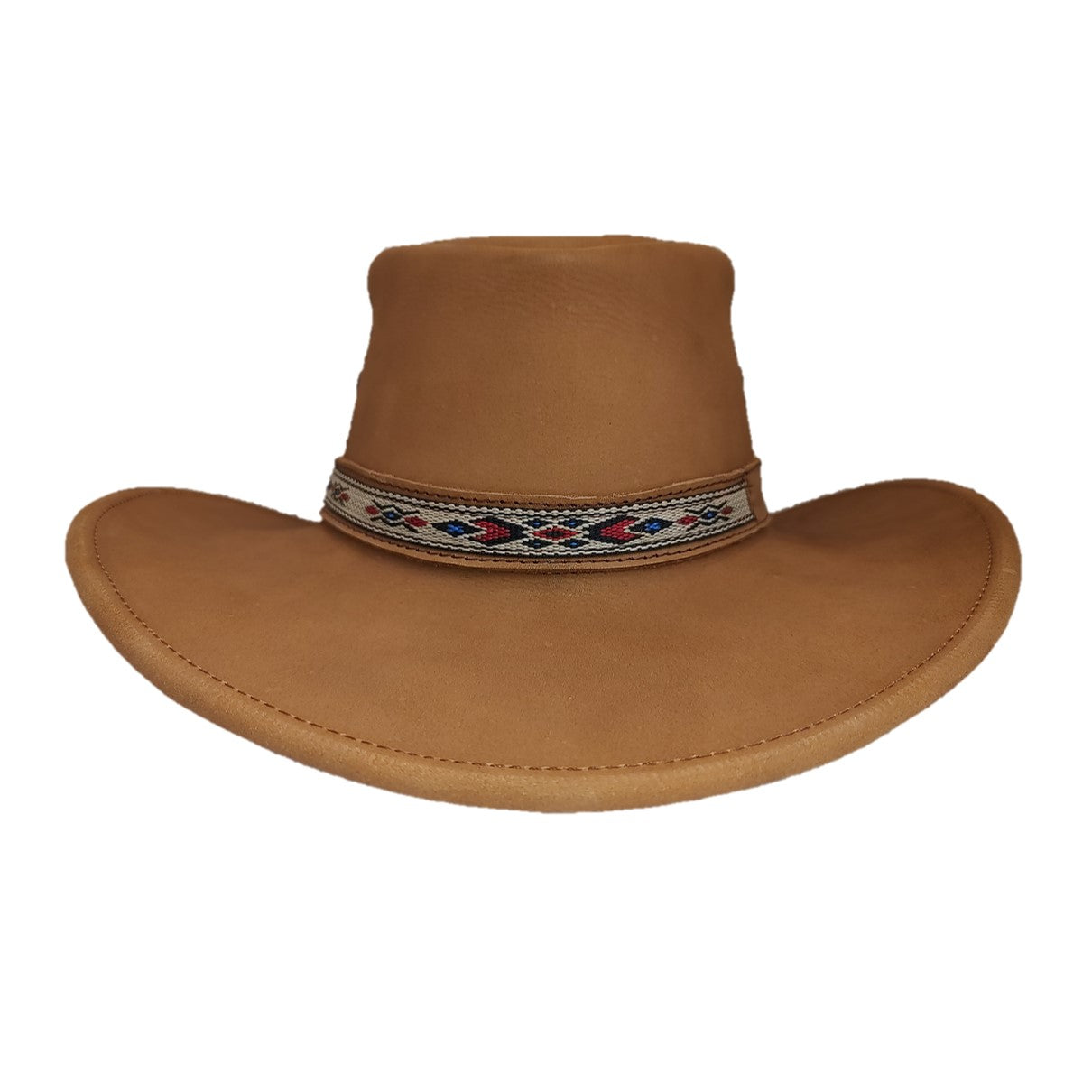 RENO | Sombrero Australiano De Piel Toquilla Rombos Con Hebilla