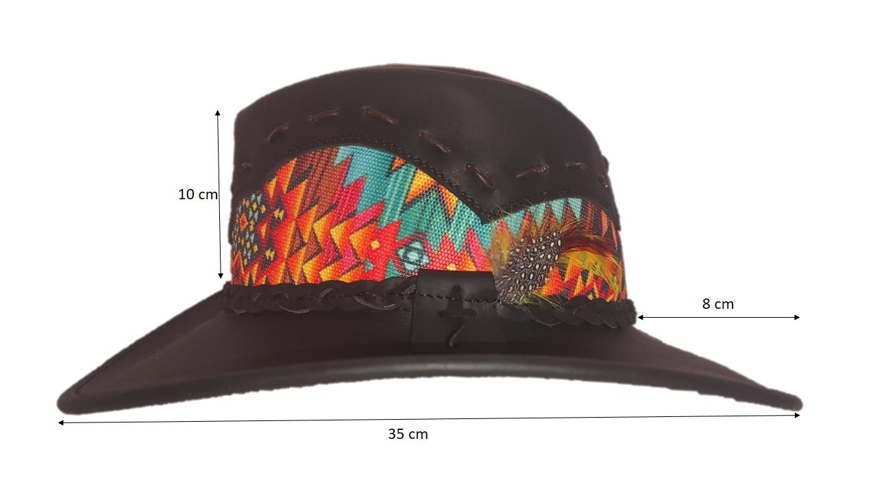 NAVAJO | Sombrero Vaquero De Piel Tribu Con Trenza