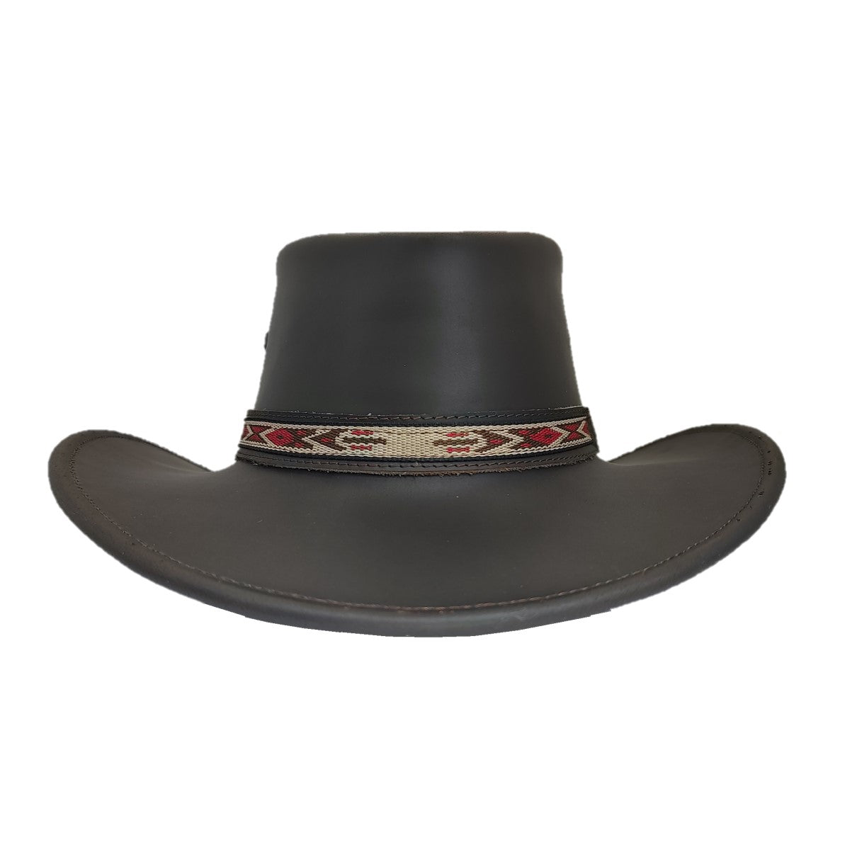 RENO | Sombrero Australiano De Piel Toquilla Rombos Con Hebilla