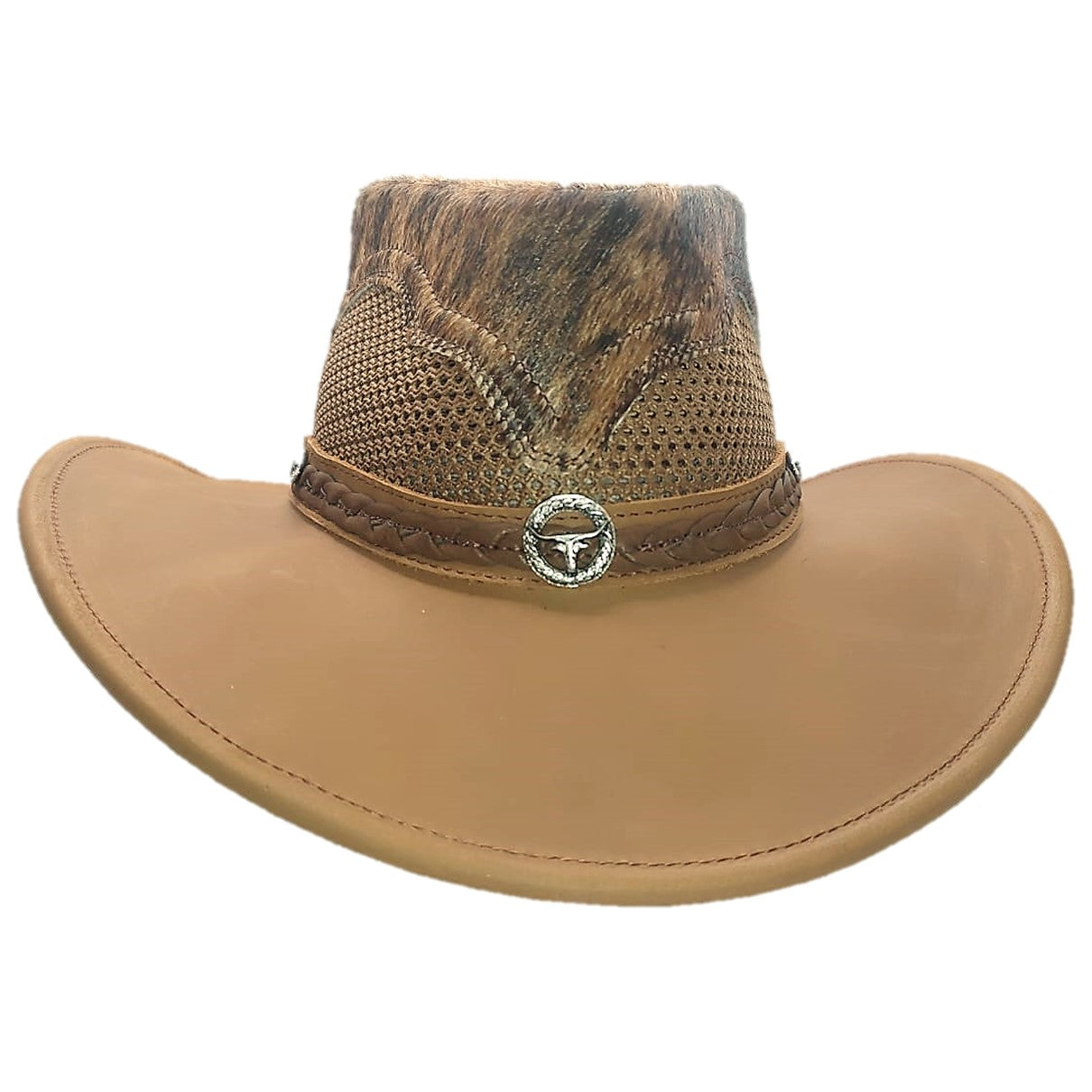 SIMMENTAL | Sombrero Vaquero De Piel, Pelo De Vaca Y Malla Transpirable