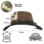 CEBU | Sombrero Vaquero De Piel, Pelo Vaca, Malla Transpirable