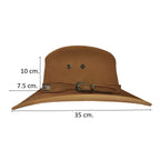 RENO | Sombrero Australiano De Piel Toquilla Rombos Con Hebilla