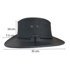 Santa Fe | Sombrero Australiano De Piel Con Trenza