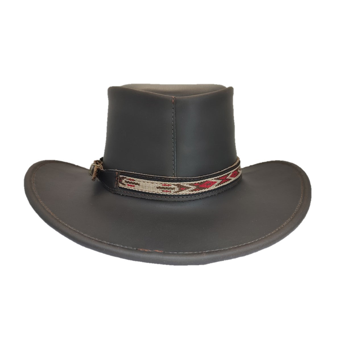 RENO | Sombrero Australiano De Piel Toquilla Rombos Con Hebilla