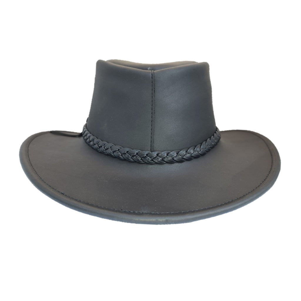 Santa Fe | Sombrero Australiano De Piel Con Trenza