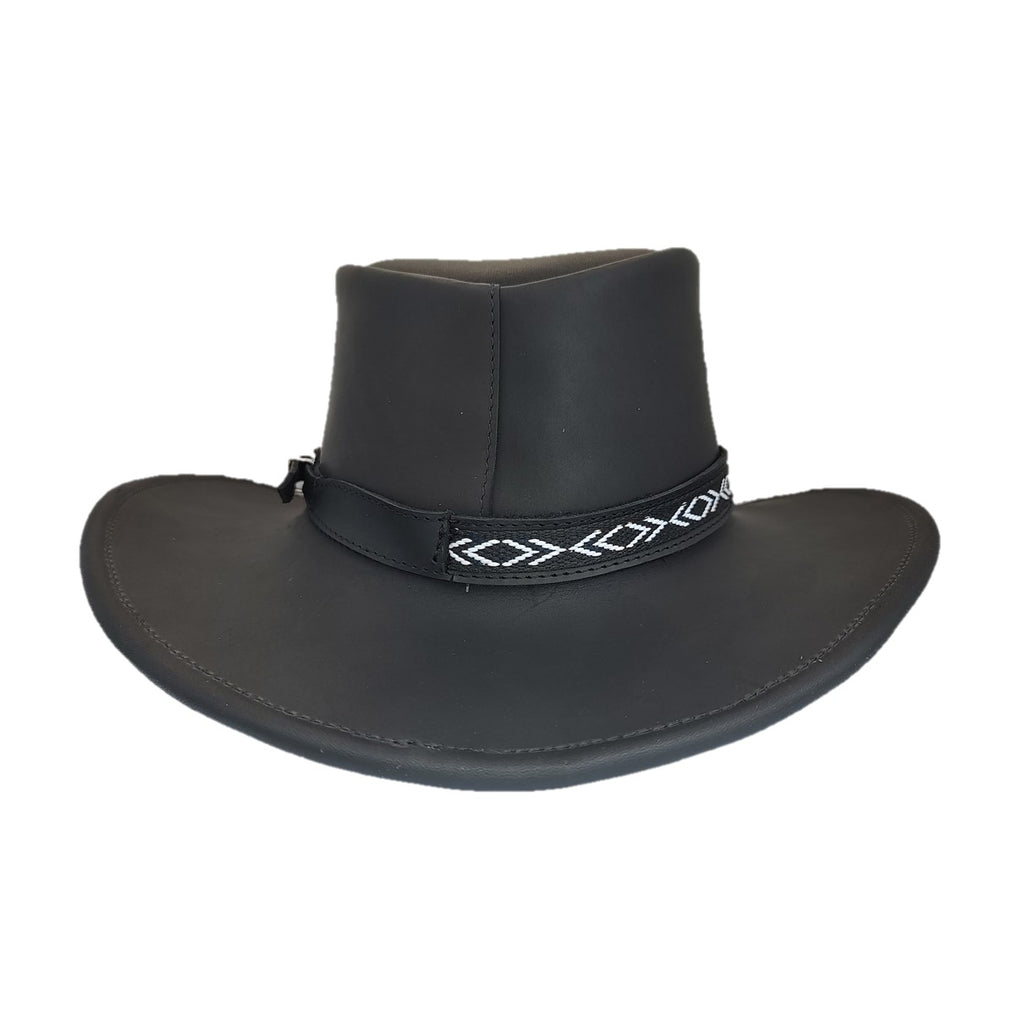 RENO | Sombrero Australiano De Piel Toquilla Rombos Con Hebilla