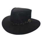 WYOMING | Sombrero Australiano De Malla Ligero Y Transpirable Con Trenza Bicolor