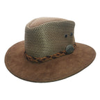 WYOMING | Sombrero Australiano De Malla Ligero Y Transpirable Con Trenza Bicolor