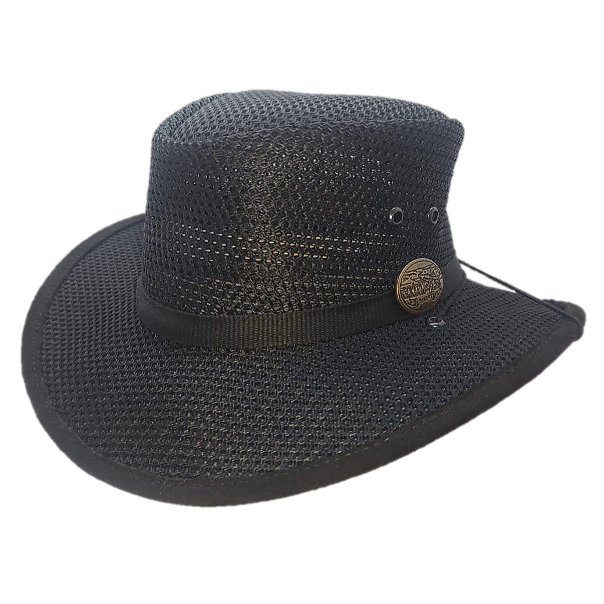 YELLOWSTONE | Sombrero Australiano De Malla Con Barbiquejo, Cómodo Y Transpirable