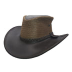 SANTANA | Sombrero Australiano De Piel Con Malla Comodo Y Transpirable