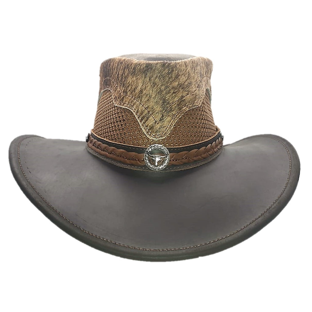 SIMMENTAL | Sombrero Vaquero De Piel, Pelo De Vaca Y Malla Transpirable
