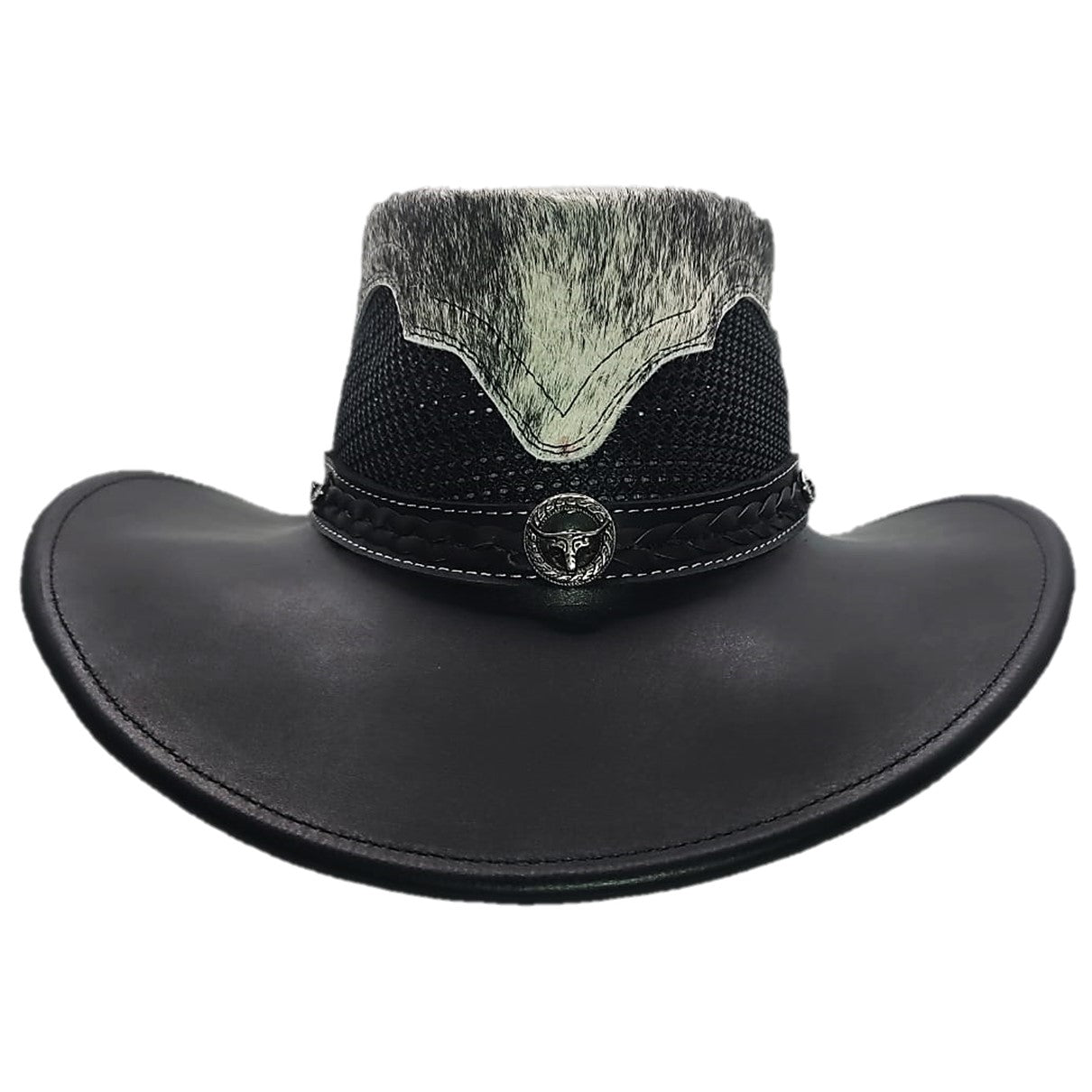 SIMMENTAL | Sombrero Vaquero De Piel, Pelo De Vaca Y Malla Transpirable