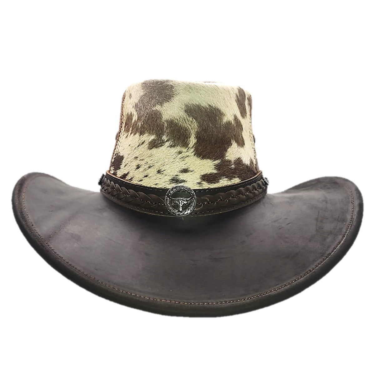 CEBU | Sombrero Vaquero De Piel, Pelo Vaca, Malla Transpirable