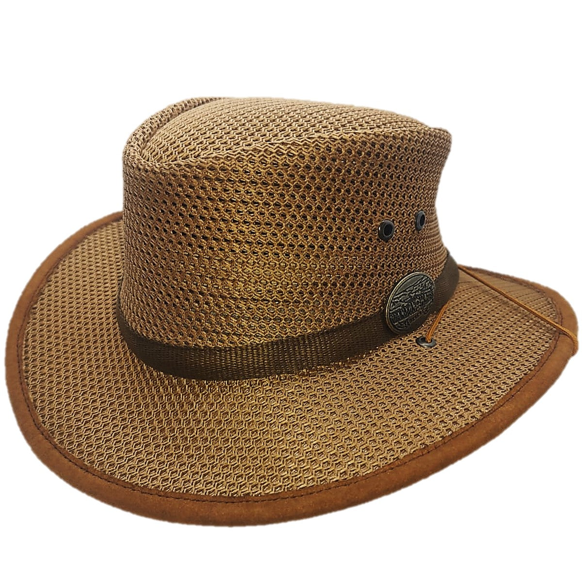 YELLOWSTONE | Sombrero Australiano De Malla Con Barbiquejo, Cómodo Y Transpirable