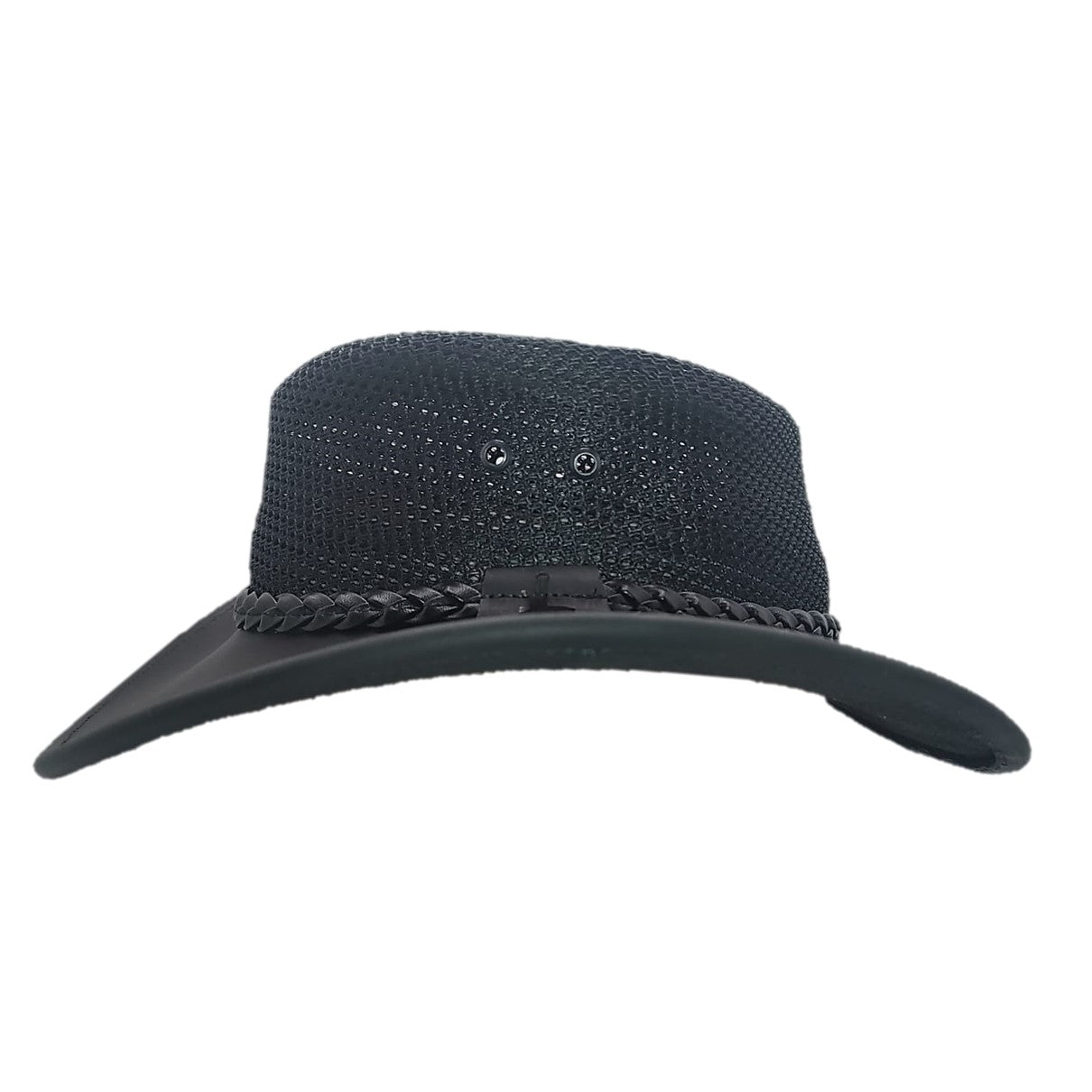 SANTANA | Sombrero Australiano De Piel Con Malla Comodo Y Transpirable