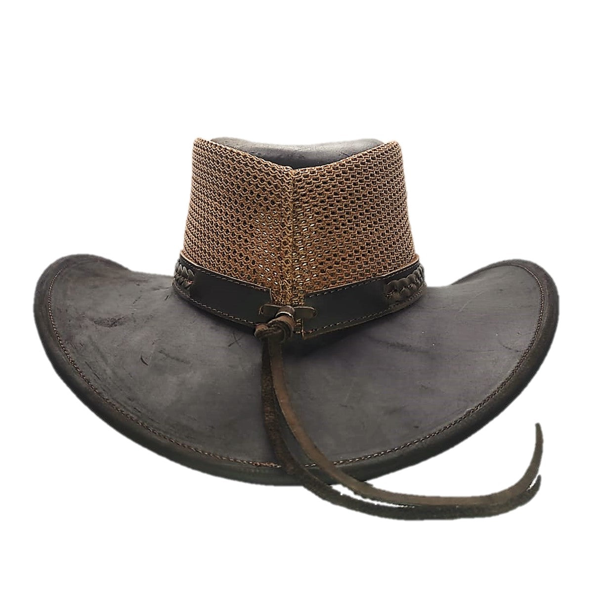 CEBU | Sombrero Vaquero De Piel, Pelo Vaca, Malla Transpirable