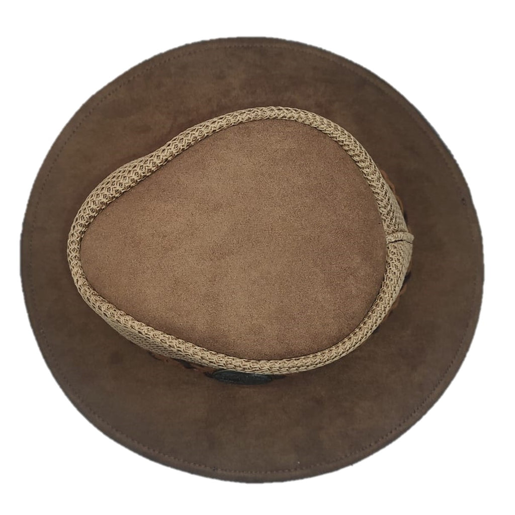 WYOMING | Sombrero Australiano De Malla Ligero Y Transpirable Con Trenza Bicolor