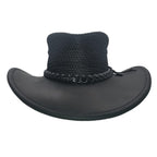 SANTANA | Sombrero Australiano De Piel Con Malla Comodo Y Transpirable