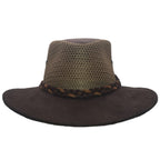 WYOMING | Sombrero Australiano De Malla Ligero Y Transpirable Con Trenza Bicolor