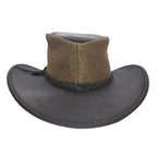 SANTANA | Sombrero Australiano De Piel Con Malla Comodo Y Transpirable