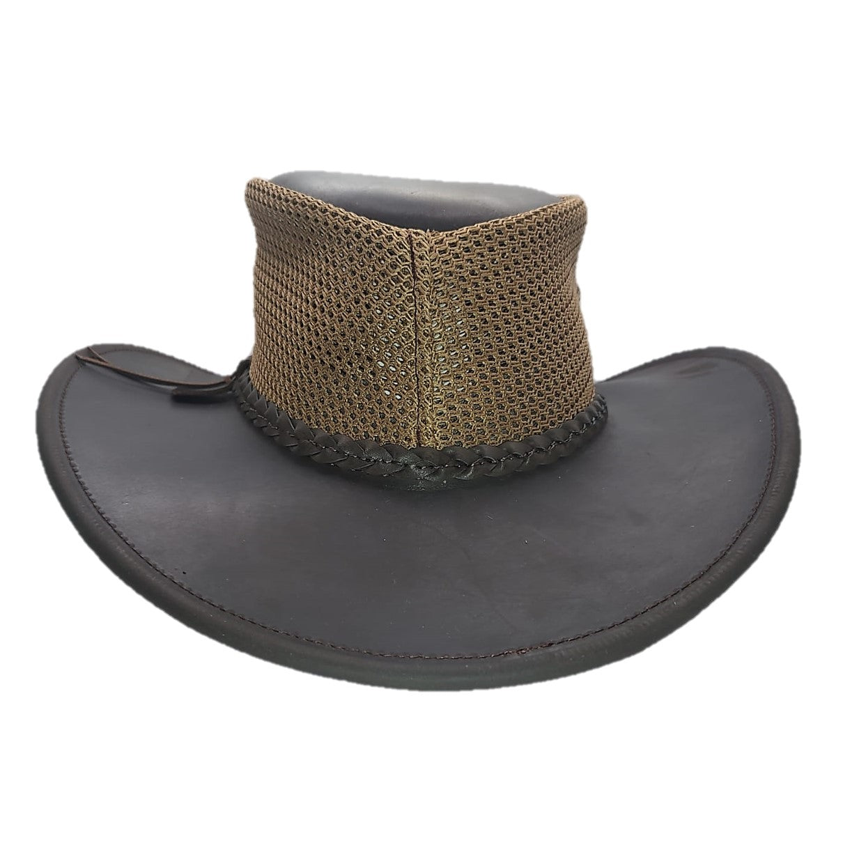 SANTANA | Sombrero Australiano De Piel Con Malla Comodo Y Transpirable