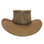 SANTANA | Sombrero Australiano De Piel Con Malla Comodo Y Transpirable