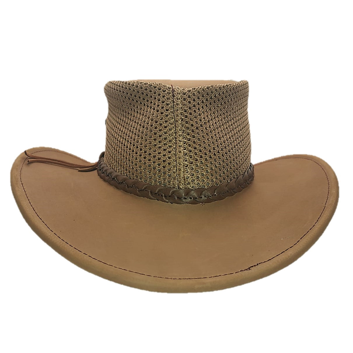 SANTANA | Sombrero Australiano De Piel Con Malla Comodo Y Transpirable