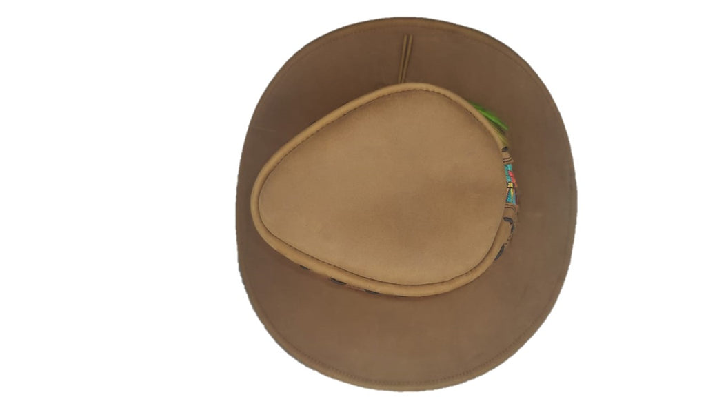 NAVAJO | Sombrero Vaquero De Piel Tribu Con Trenza