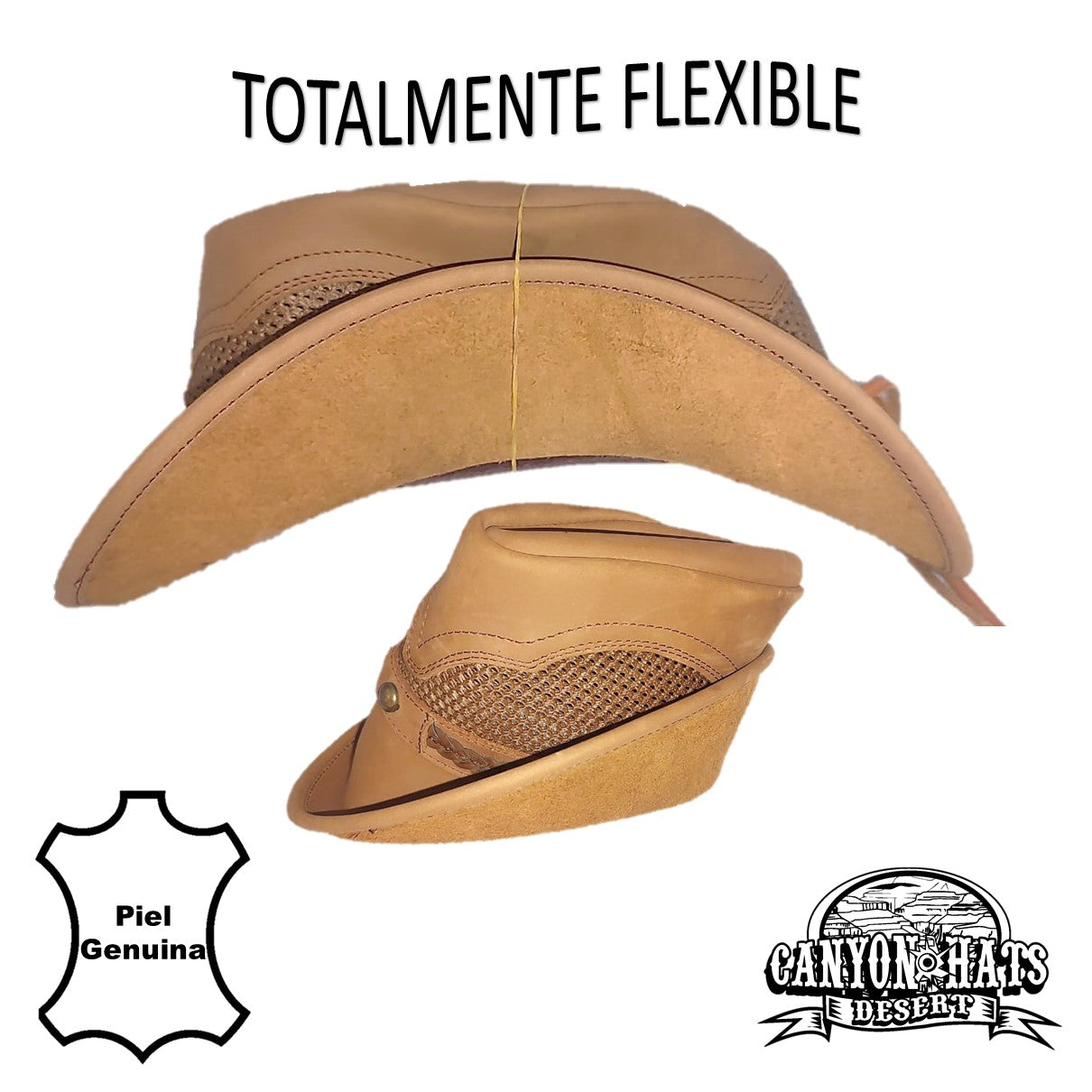 WACO | Sombrero Vaquero Piel Con Malla