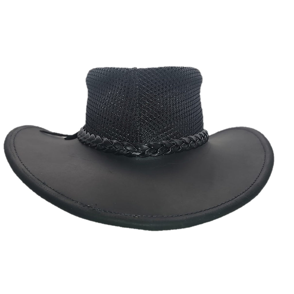 SANTANA | Sombrero Australiano De Piel Con Malla Comodo Y Transpirable