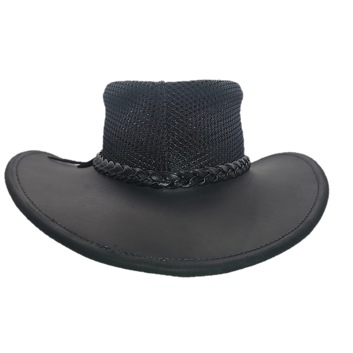 SANTANA | Sombrero Australiano De Piel Con Malla Comodo Y Transpirable
