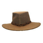WYOMING | Sombrero Australiano De Malla Ligero Y Transpirable Con Trenza Bicolor