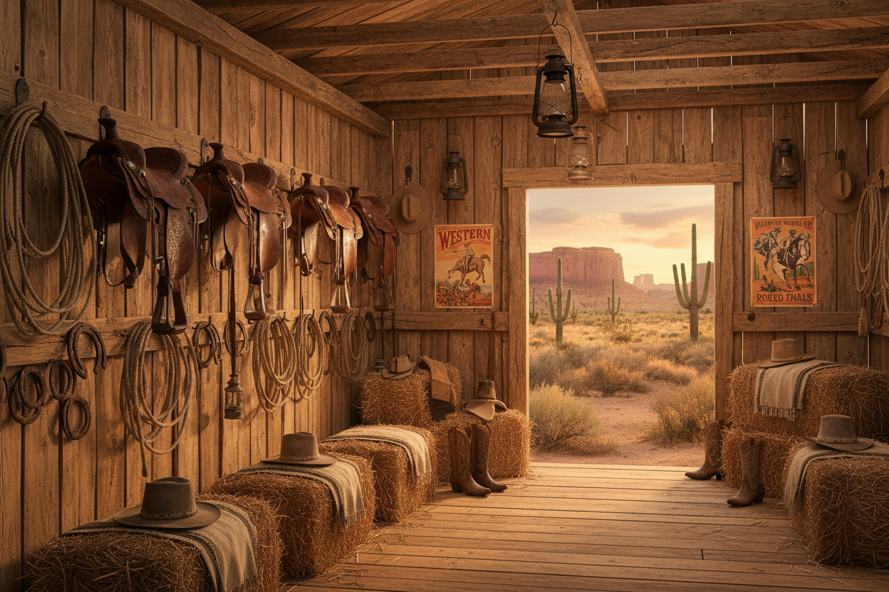 establo con tematica de rodeo